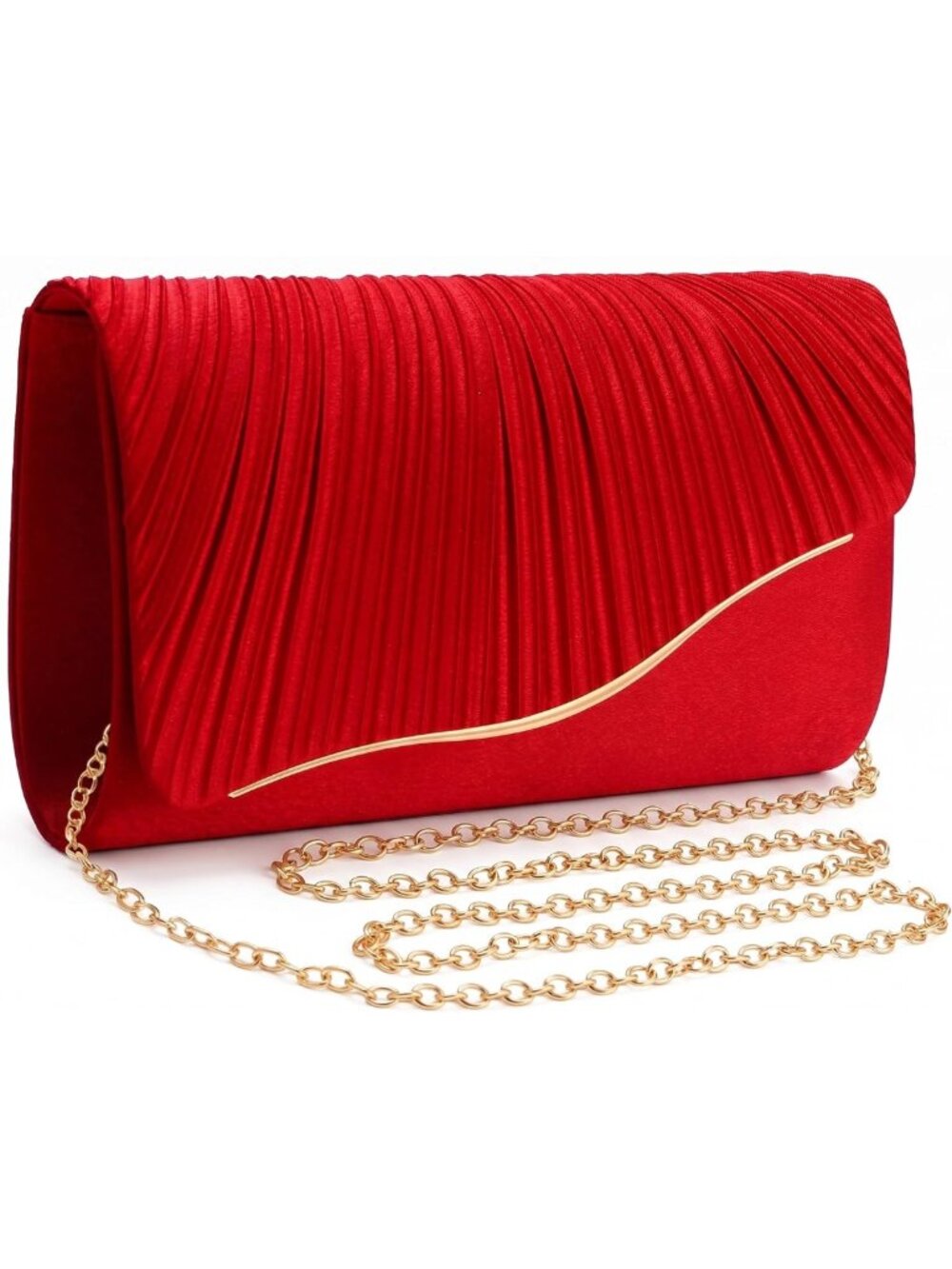 Elegant Satin Evening Clutch Purse for Women | Formal Wedding Party Handbag